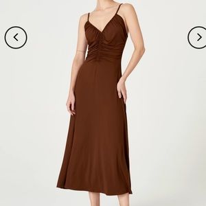 Solid V-Neckline Cami Dress
